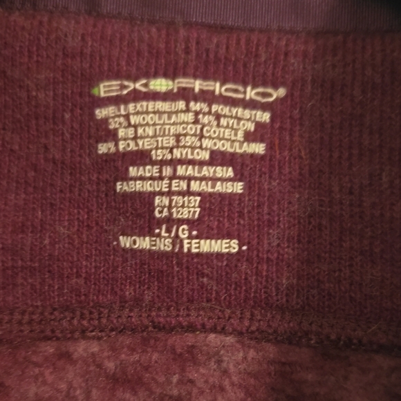 Exofficio Women's V-Neck Sweater - Purple - Picture 2 of 3